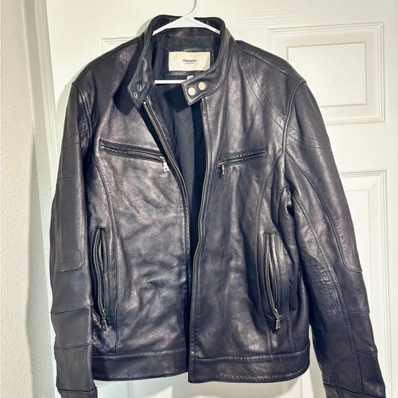 Murano Other - Murano Collezione’ Black Leather Lamb Skin Jacket